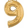 Globos de Foil de 34" (86cm) x 42" (107Cm) Numero 9 Oro