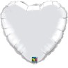 Globos de foil corazones 36" Plata