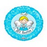 Globos de foil Mini 9" (23Cm) Bautizo Angel Azul