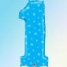 Globos de Foil de 38" (96cm) número 1 Azul
