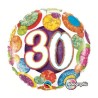 Globos de foil de 18" (45Cm) 30 Puntazos holograficos
