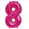 Globos de Foil de 16" (41cm) Numero "8" Magenta