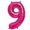 Globos de Foil de 16" (41cm) Numero "9" Magenta