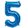 Globos de Foil de 16" (41cm) Numero "5" Azul