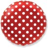 Globos de foil Redondos de 18" Rojo Lunares Blanco