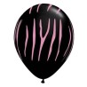 Globos de 11" Rayas Cebra Negro Qualatex
