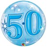Globos foil de 22" Bubbles 50 Azul Starbust