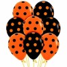 Globos de 12" Polka negro naranja