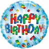 Globos de foil 18" (46Cm)  Birthday Bloques