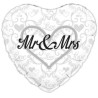 Globos Foil de 18" (45Cm) Mr & Mrs