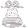 Globos Foil de 27" X 22" Aniversario 25 Plata