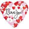 Globos Foil Corazón 17" I Love You Corazones