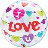 Globos Foil de 22" Bubbles I Love U Corazones