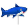 Globos Foil MINIshape Tiburon Feliz Azul