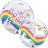 Globos de 22" Bubbles Arcoiris Unicornio