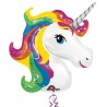 Globos de foil supershape de 33" X 29" Unicornio colorido