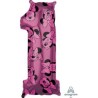 Globos Foil 26" (66cm) x 11" (27Cm) Número 1 Minnie