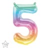 Globos Foil 16" (41cm) Numero "5" Multicolor