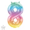 Globos Foil 16" (41cm) Numero "8" Multicolor