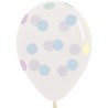Globos R-12 Cristal Puntos Pastel