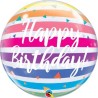 Globos de 22" Bubbles Birthday Rayas