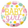 Foil 18" (45Cm) Baby Girl Puntos Colores