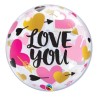Globos 22" Bubbles Love You Corazones & Flechas