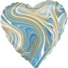 Globos Foil 18" Corazon Marblez Azul