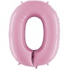 Globos Foil 40" (102cm) Numero 1 Rosa Pastel