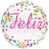 Globos 20" Bubble Transparente Cumple Puntos