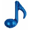 Globos foil 9" Nota musical Azul Simple