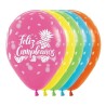 Globos R-12 Feliz Cumple Hawaiano