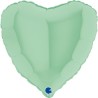 Globos Foil Corazones 18" Mate Verde