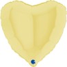 Globos Foil Corazones 18" Mate Amarillo