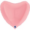 Globos Foil Corazones 36" Mate Rosa