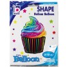 Globos de Foil 27" (69Cm) Cupcake Arcoiris