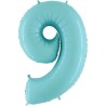 Globos Foil 26" (66cm) Numero 9 Azul Pastel