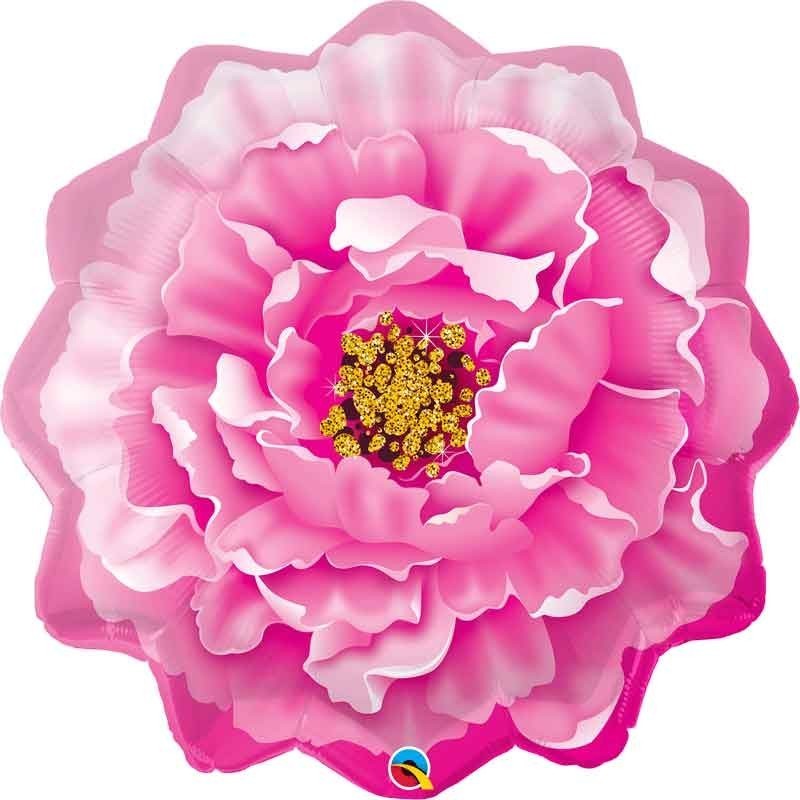 Globos Foil 33" Peonia Rosa Qualatex