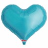 Globos Foil Corazones 25" Jelly Azul Claro