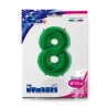 Globos Foil 40" (102cm) Numero 8 Verde
