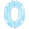 Globos Foil 40" (102cm) Numero 0 Baby Azul