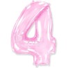 Globos Foil 40" (102cm) Numero 4 Baby Rosa