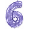 Globos de Foil 40" (102cm) Numero 6 Lila