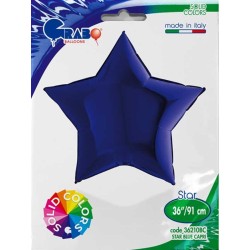 Globos Foil Estrellas 36" Azul Capri