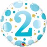 Foil 18" (45Cm) Numero 2 Puntos Azules