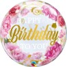 Globos 22" Bubbles Birthday Peonias