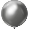 Globos Látex 24" Mirror Chrome Space Grey Kalisan
