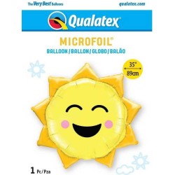 Globos de Foil de 35" (89Cm) Sol Sonriente