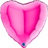 Globos Foil Corazon de 4" Magenta Grabo