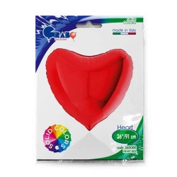 Globos Foil Corazones 36" Rojo
